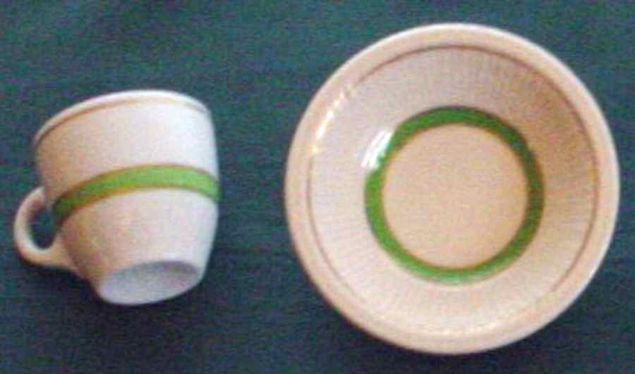 STR118 Flat Cup & Saucer Set by Sterling China (USA)-1