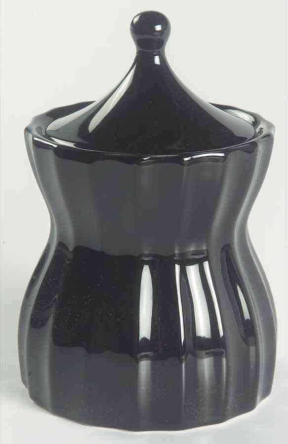 Dynasty Black Sugar Bowl & Lid by Sasaki-1