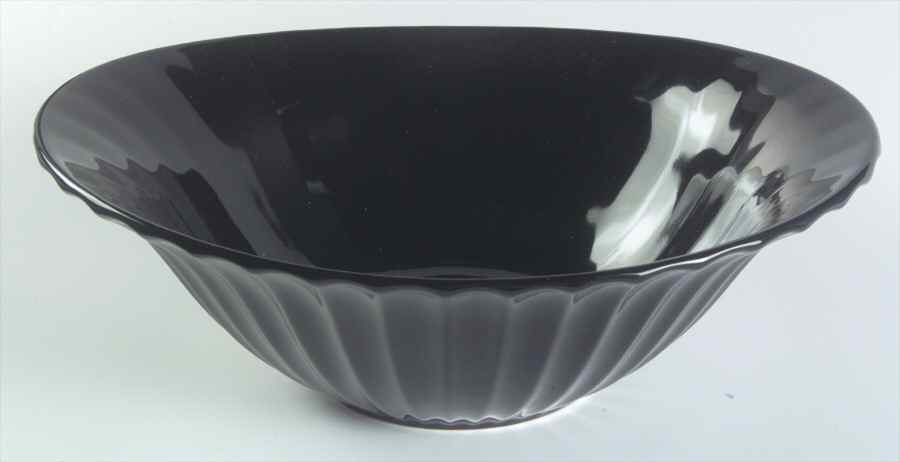 Dynasty Black 11" Oval Vegetable Bowl by Sasaki-1