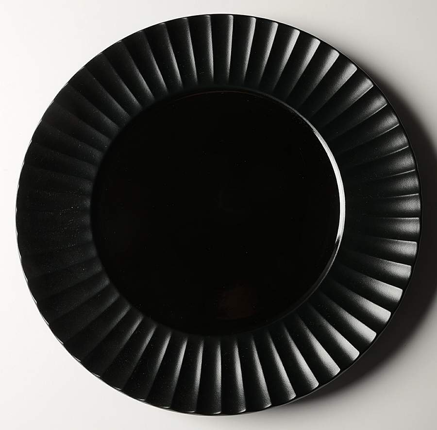 Dynasty Black Twilight 12" Chop Plate (Round Platter) by Sasaki-1