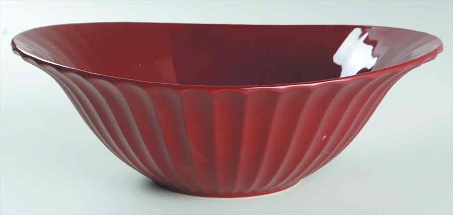 Dynasty Terra Cotta 11" Oval Vegetable Bowl by Sasaki-1