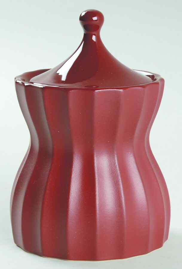 Dynasty Terra Cotta Sugar Bowl & Lid by Sasaki-1
