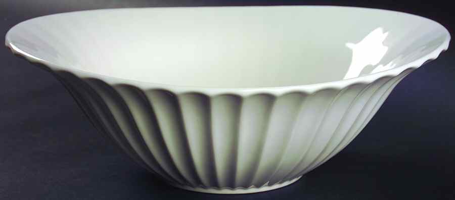 Dynasty White 11" Oval Vegetable Bowl by Sasaki-1