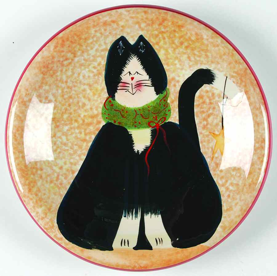 Christmas Cats (Coupe) Salad Plate by Sakura-1