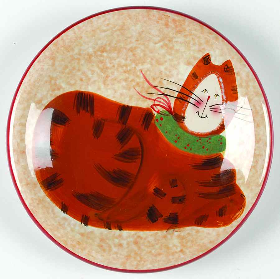 Christmas Cats (Coupe) Salad Plate by Sakura-1