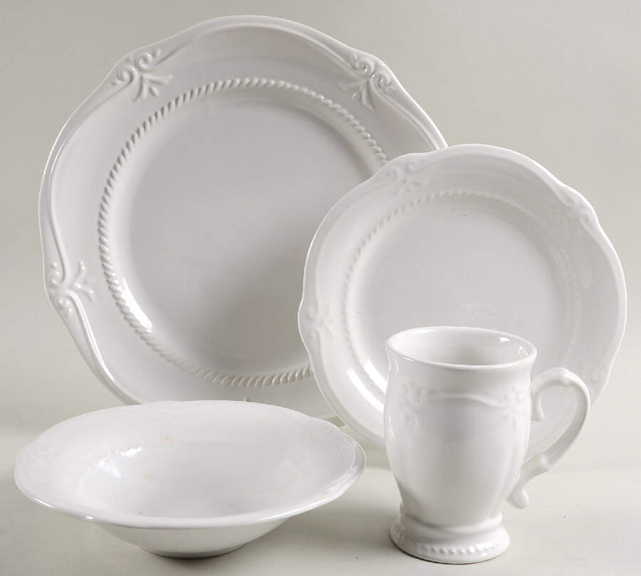 Gallery Collection White 4 Piece Place Setting by Southern Living-1