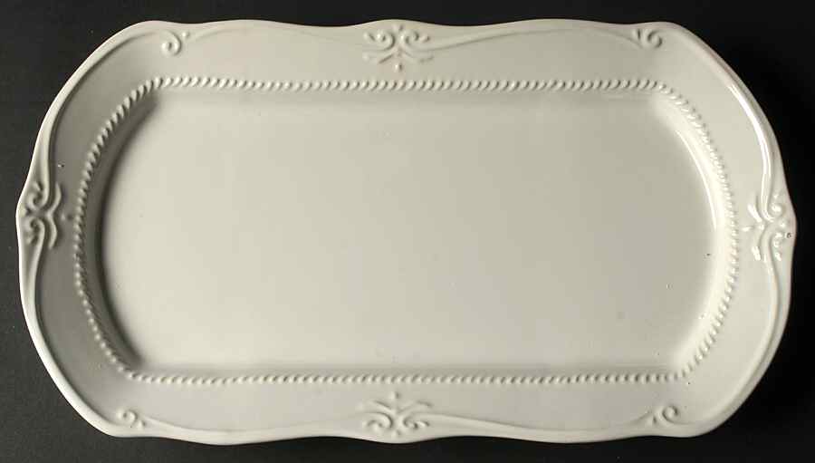 Gallery Collection White 15" Rectangular Serving Platter by Southern Living-1