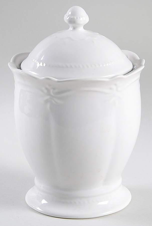 Gallery Collection White Cookie Jar & Lid by Southern Living-1