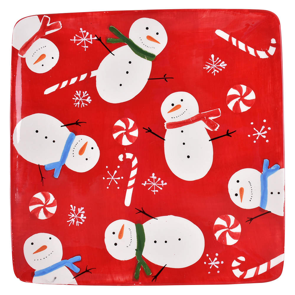 Peppermint Lane Square Dinner Plate by Sonoma Home-1