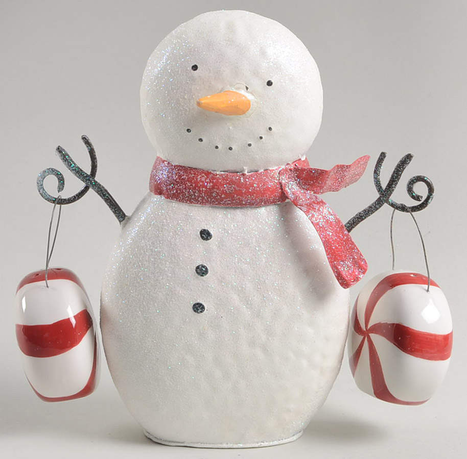 Peppermint Lane Figural Salt & Pepper Set W/Holder by Sonoma Home-1