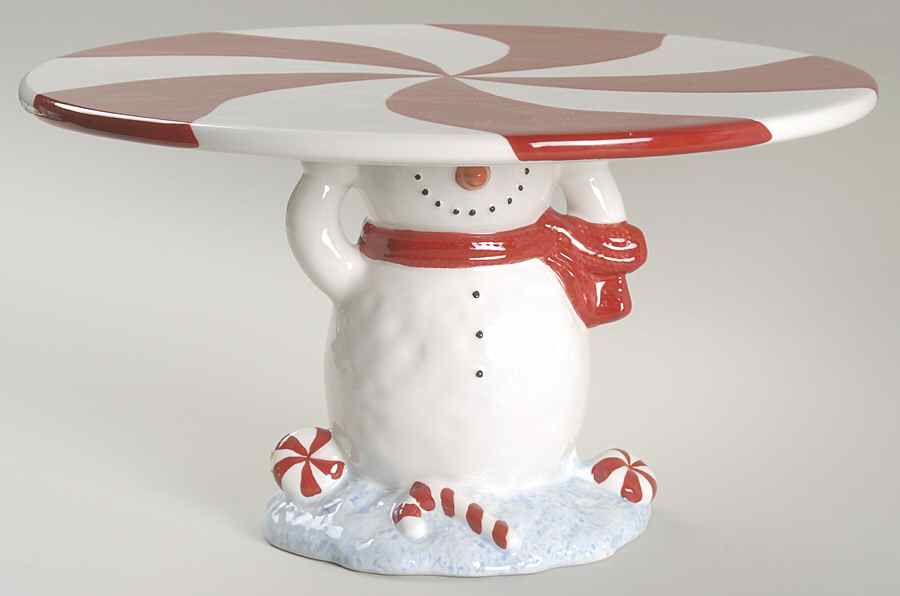 Peppermint Lane 11" Diameter Pedestal Cake Stand by Sonoma Home-1