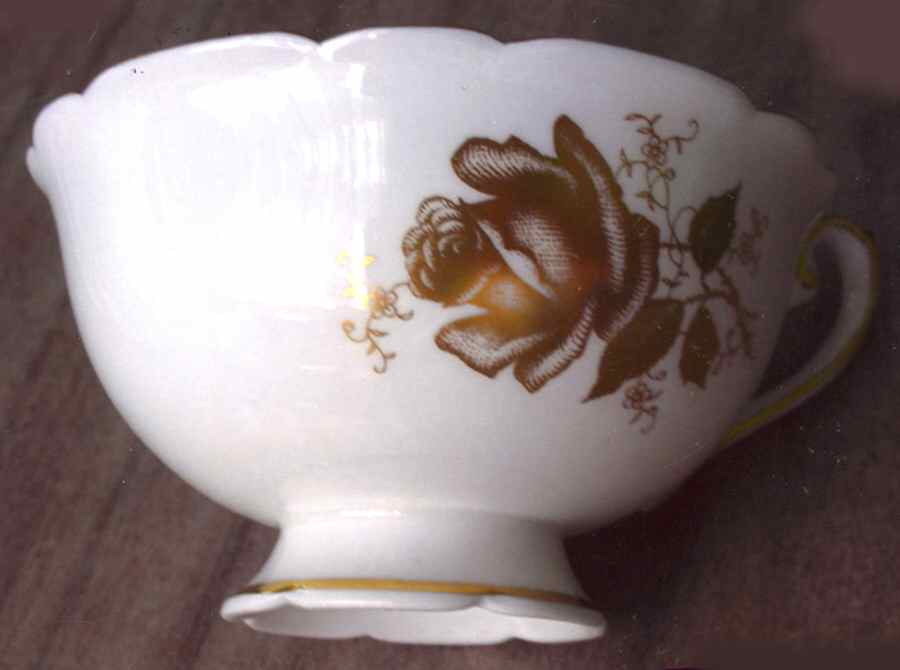 Gold Rose Lilac Footed Cup by Shelley-1