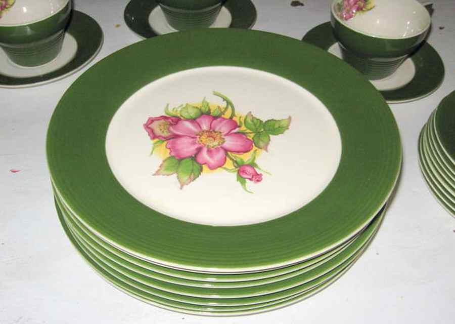 Green&Rose Dinner Plate by Sherwood-1