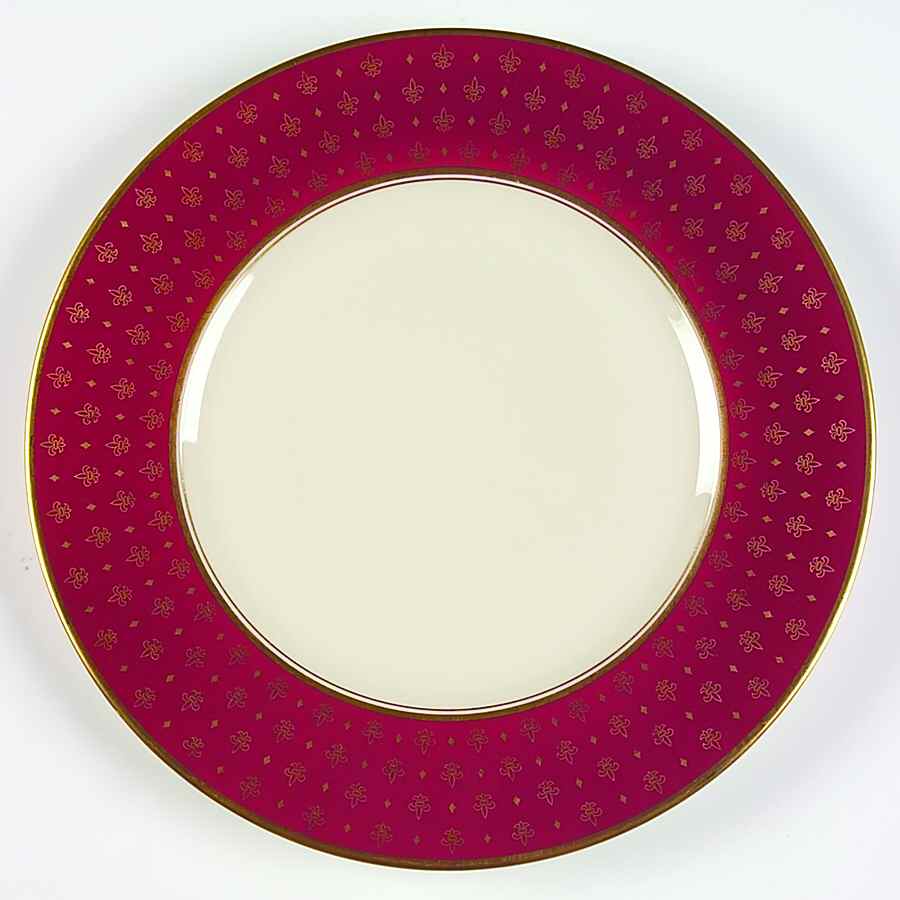 Normandie Maroon Dinner Plate by Syracuse-1
