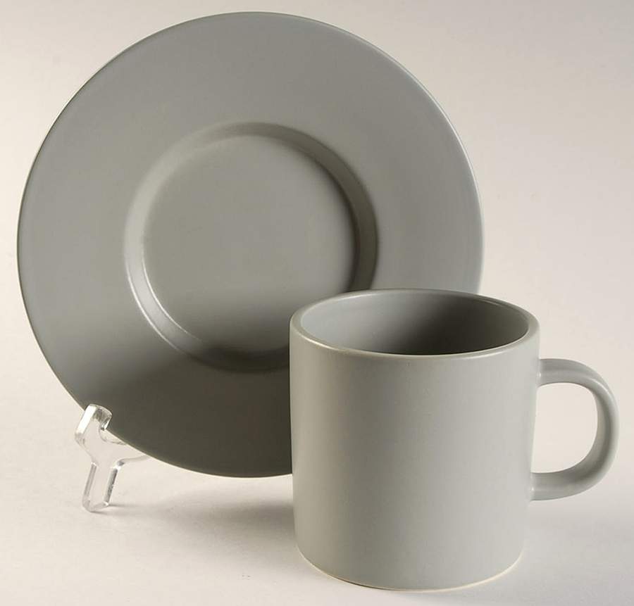 Shale Flat Cup & Saucer Set by Swid Powell-1