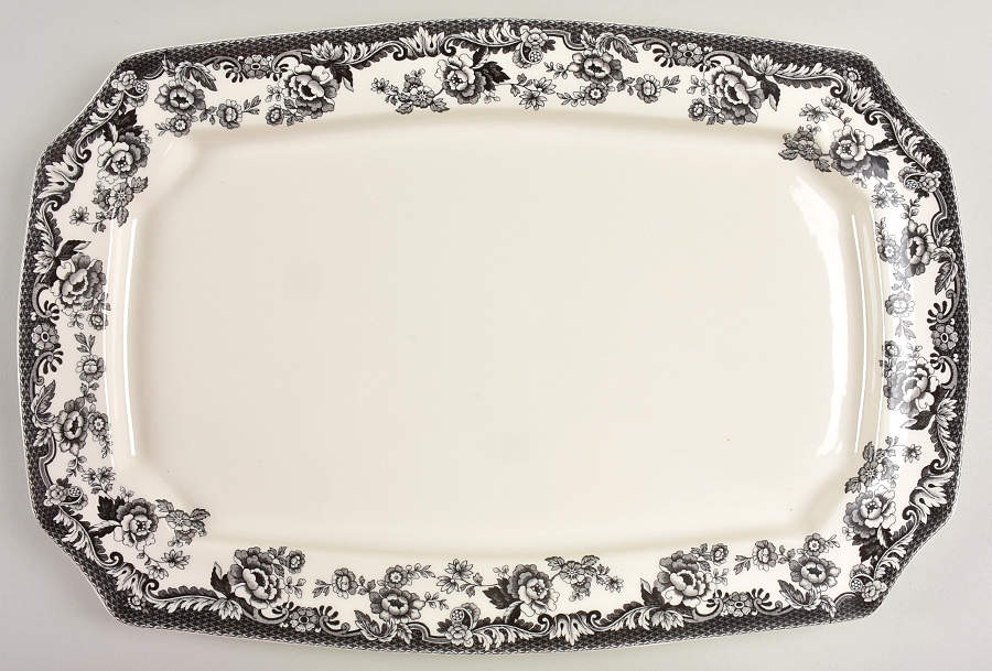 Delamere Black 17" Rectangular Serving Platter by Spode-1