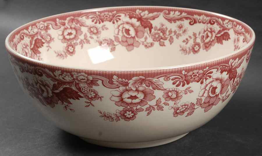 Delamere Cranberry 9" Salad Serving Bowl by Spode-1