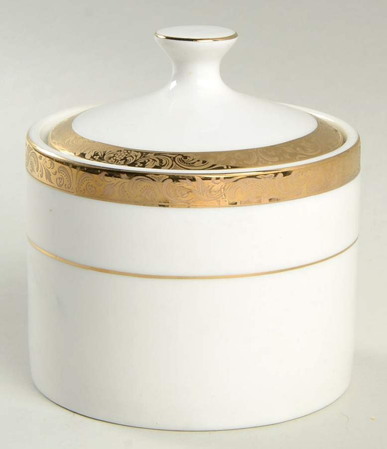 Deville Sugar Bowl & Lid by Sango-1