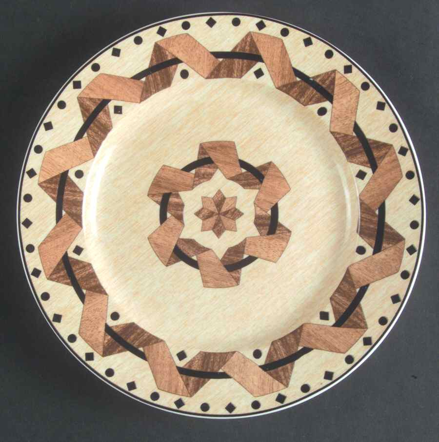 Black Walnut Salad Plate by Sango-1
