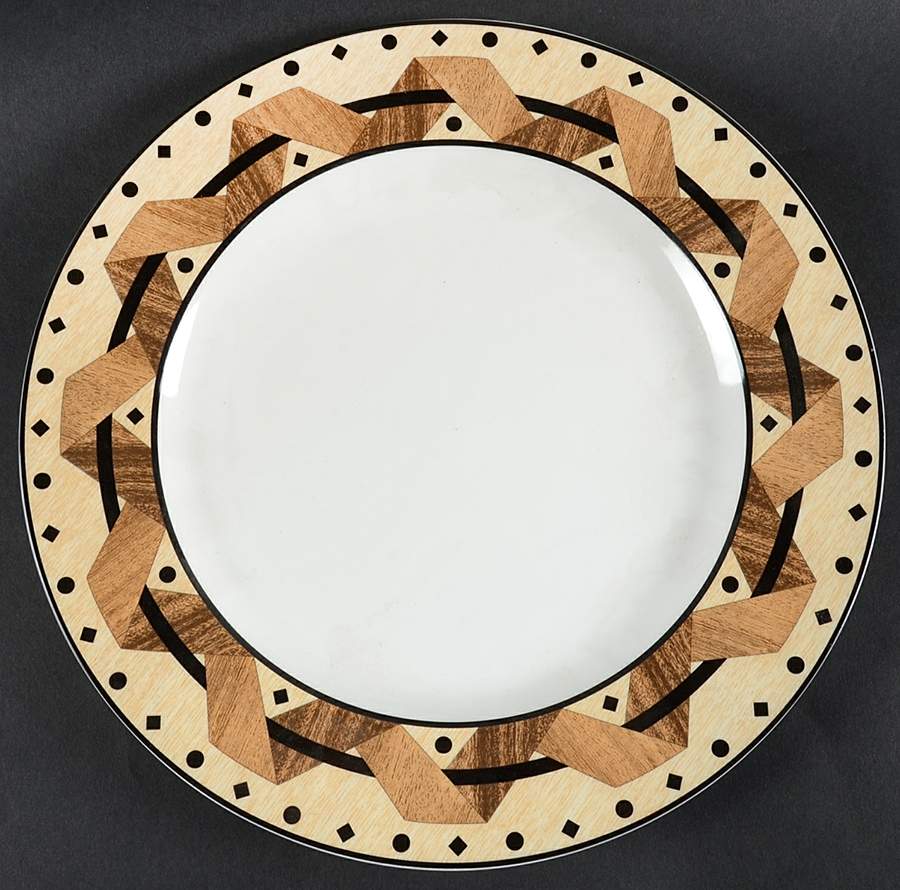 Black Walnut 12" Chop Plate (Round Platter) by Sango-1