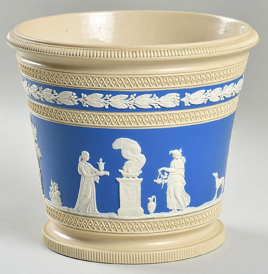 Dancing Hours Blue 6" Cachepot by Spode-1