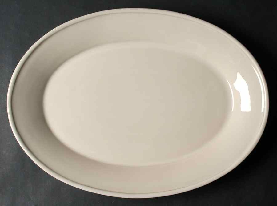 Mendocino Oatmeal 16" Oval Serving Platter by Sonoma Home-1