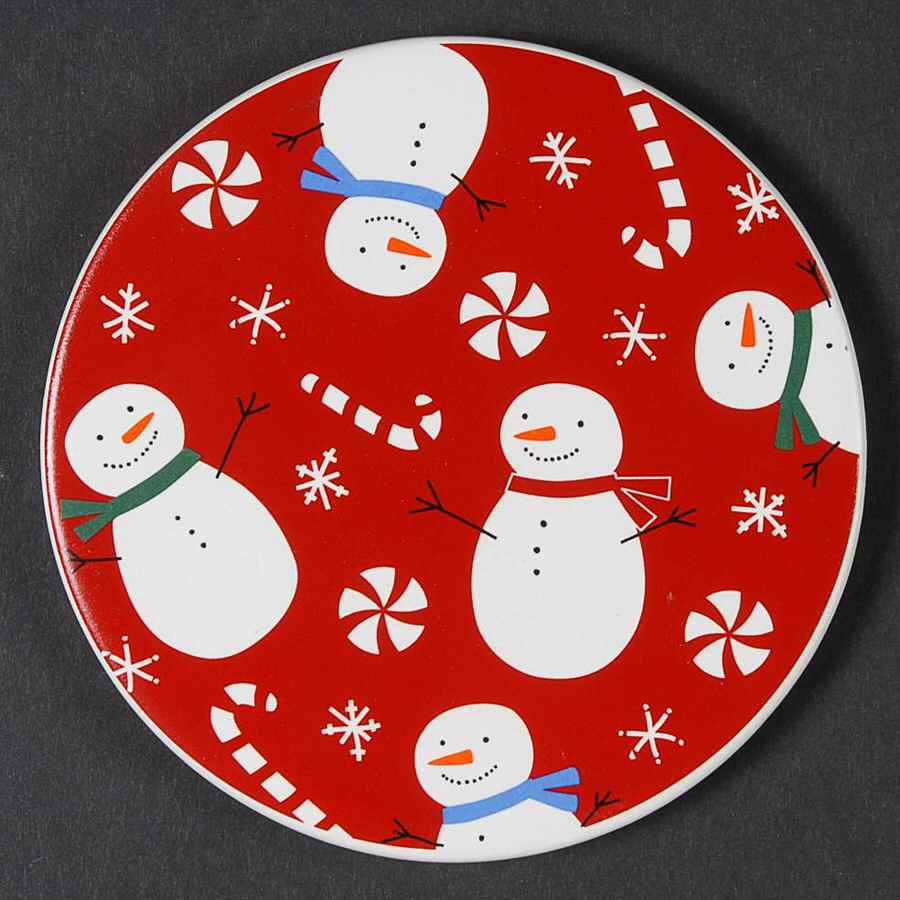 Peppermint Lane Cork Back Round Coaster by St Nicholas Square-1