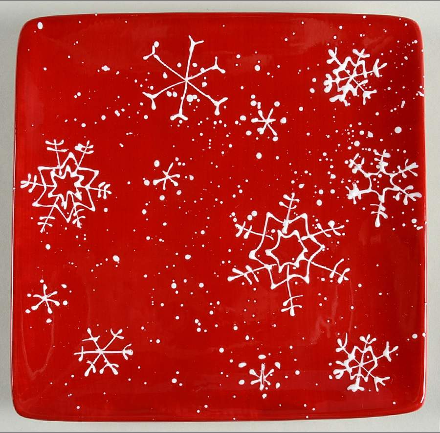 Peppermint Lane Square Salad Plate by St Nicholas Square-1