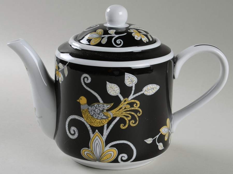 Yellow Bird Teapot & Lid by Sadek-1