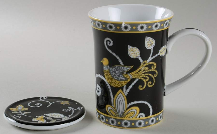 Yellow Bird Mug & Lid by Sadek-1