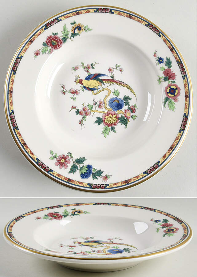 Dewitt Clinton (Pilgrim) Large Rim Soup Bowl by Syracuse-1