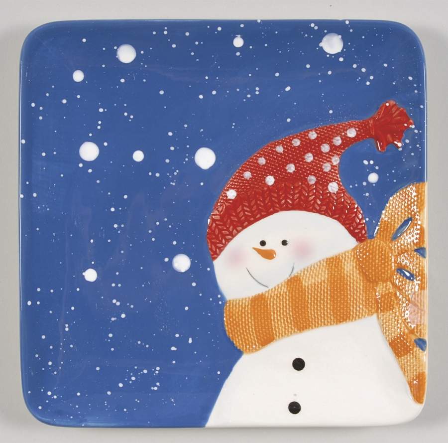 Snow Days Square Salad Plate by St Nicholas Square-1