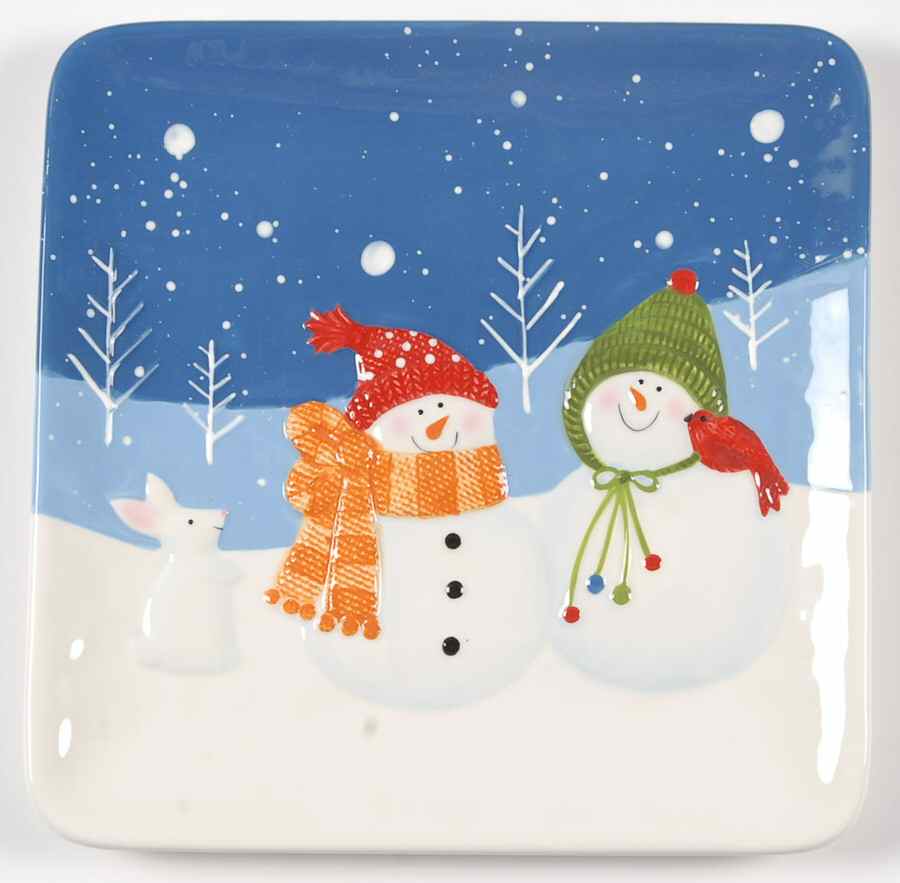 Snow Days Square Salad Plate by St Nicholas Square-1