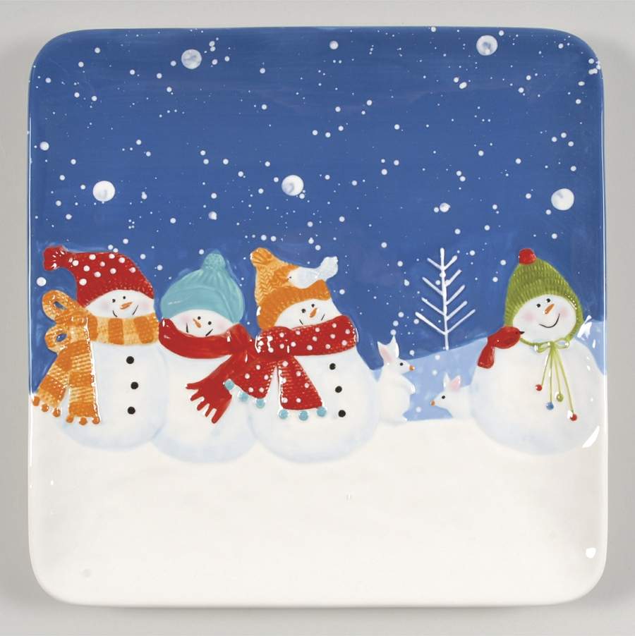 Snow Days Square Dinner Plate by St Nicholas Square-1