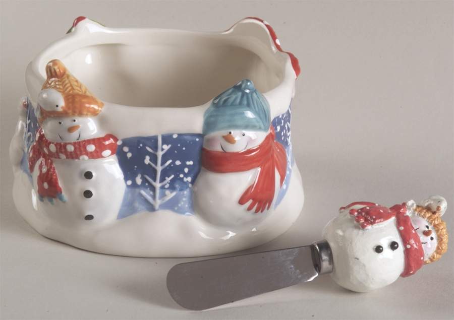 Snow Days Dip Bowl & Spreader Set by St Nicholas Square-1