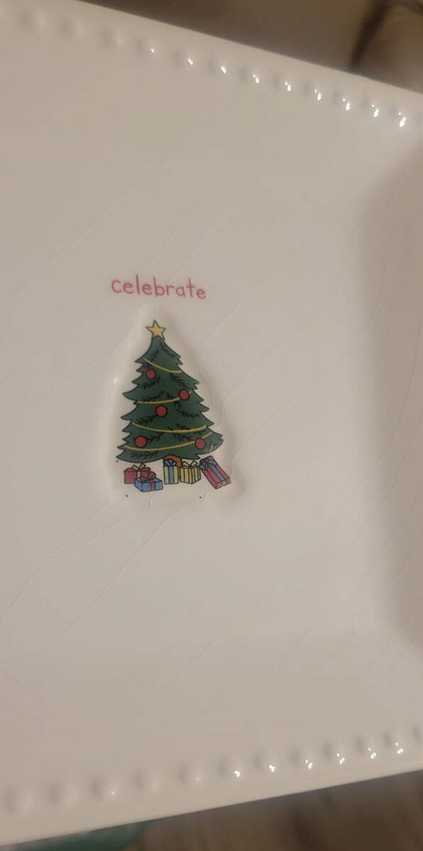 Jingle Bells Square Bread & Butter Plate by St Nicholas Square-1