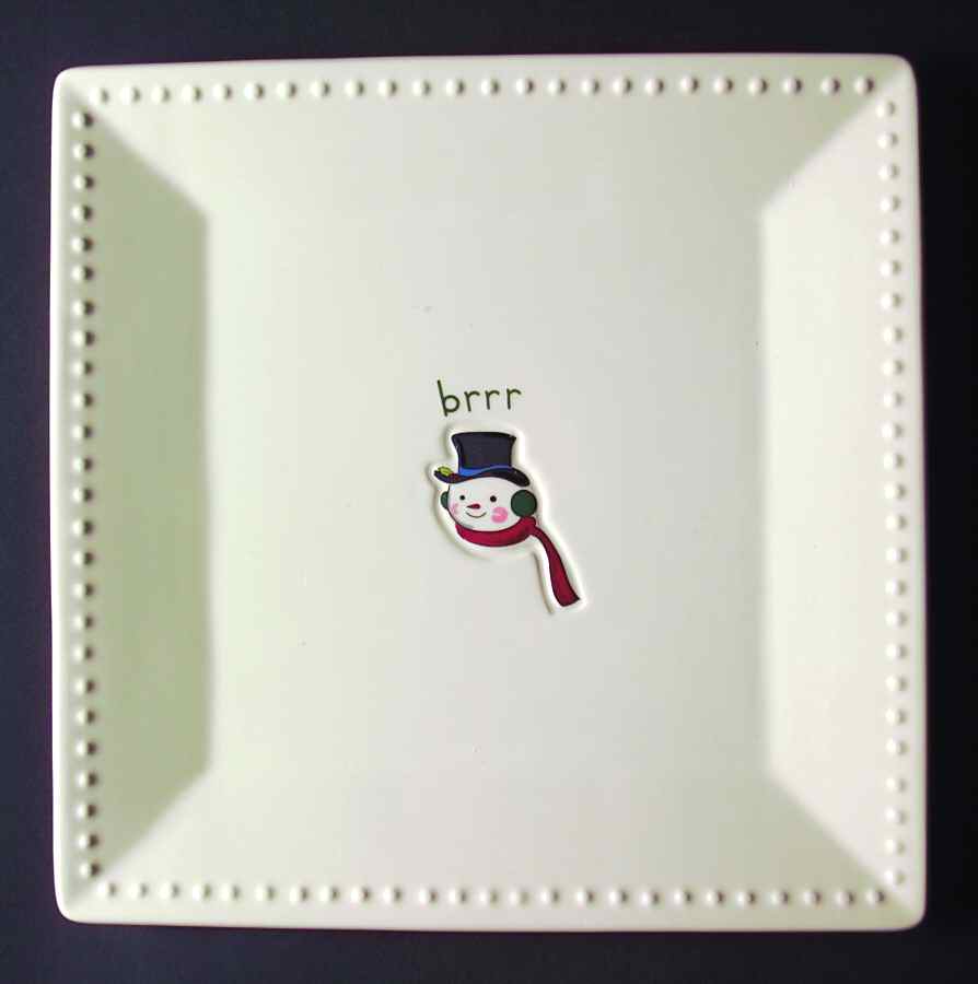 Jingle Bells Square Dinner Plate by St Nicholas Square-1