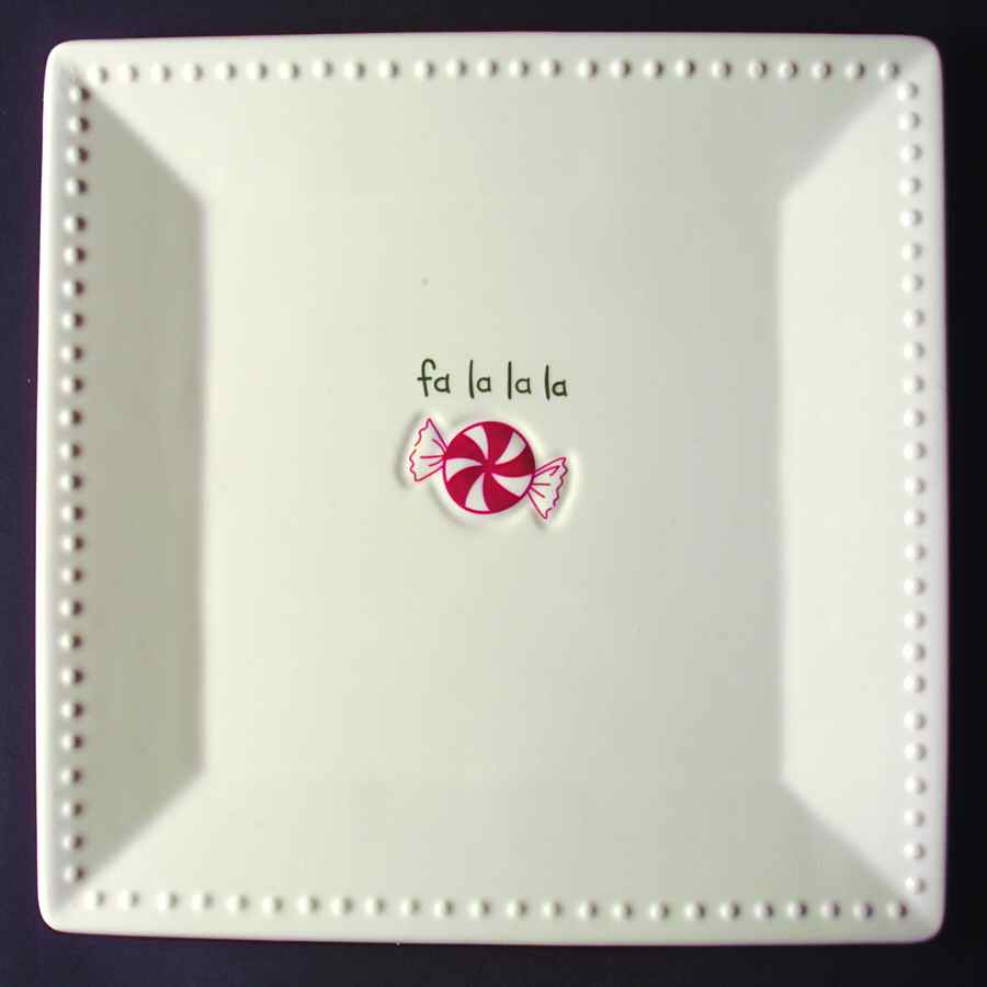 Jingle Bells Square Dinner Plate by St Nicholas Square-1
