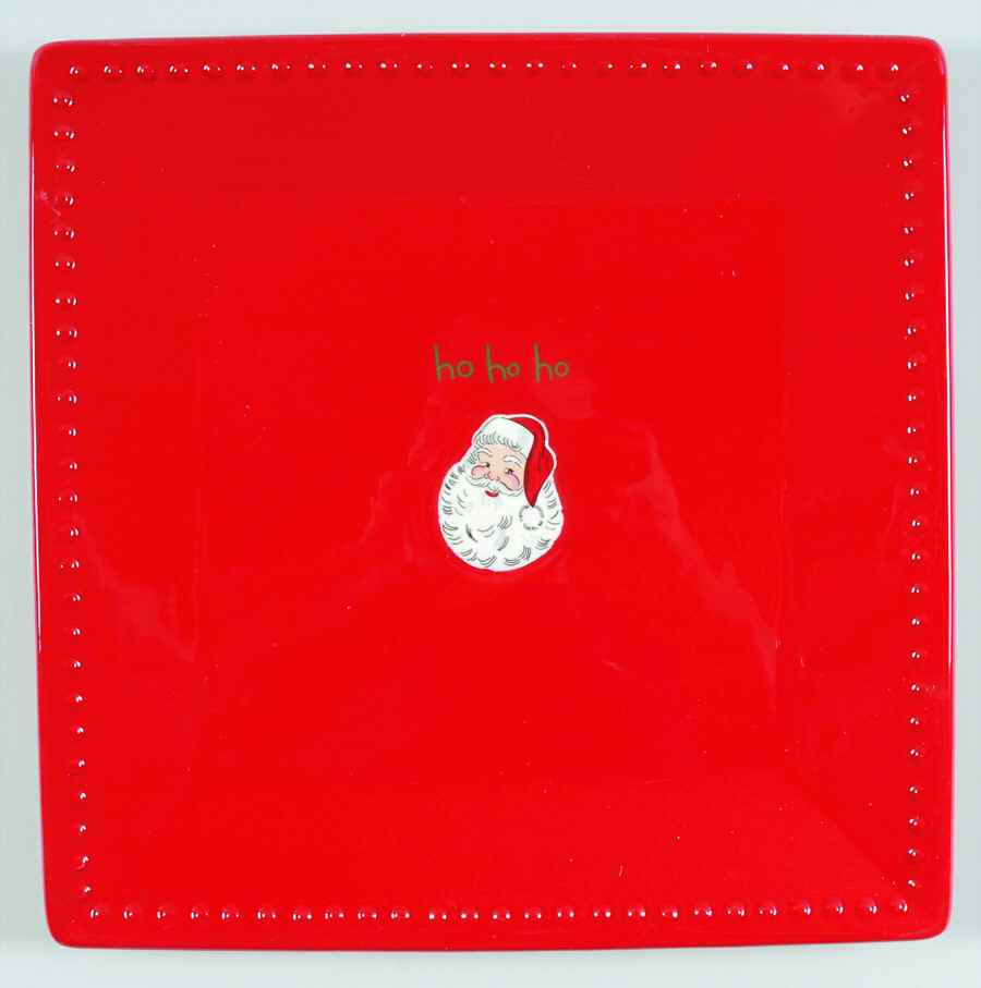 Jingle Bells Square Dinner Plate by St Nicholas Square-1