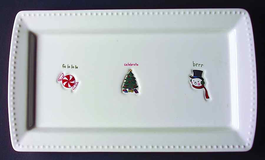 Jingle Bells Rectangular Treat Tray by St Nicholas Square-1