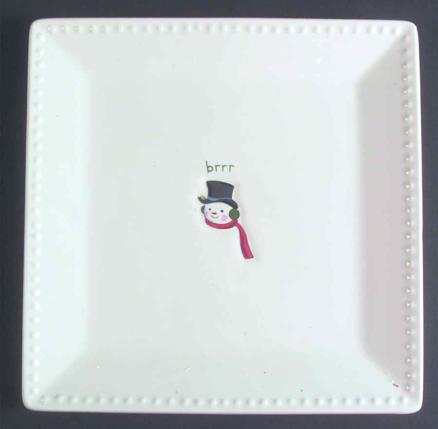 Jingle Bells Square Salad Plate by St Nicholas Square-1