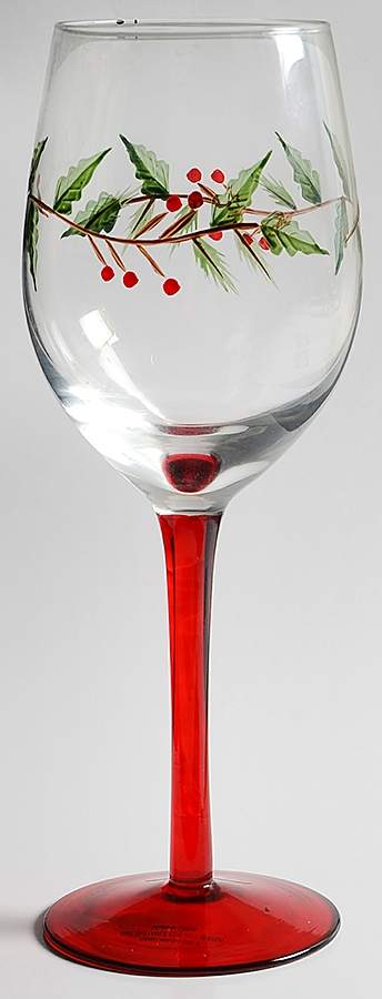 Holly Berry Glassware Goblet by St Nicholas Square-1