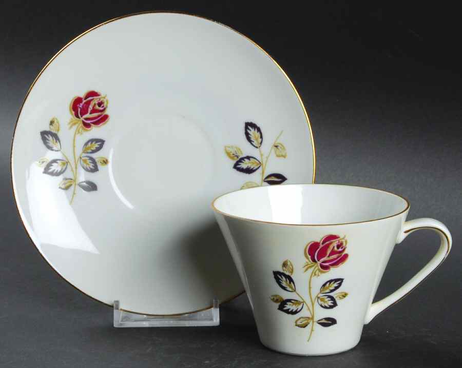 SCH573 Flat Cup & Saucer Set by Schumann - Bavaria-1