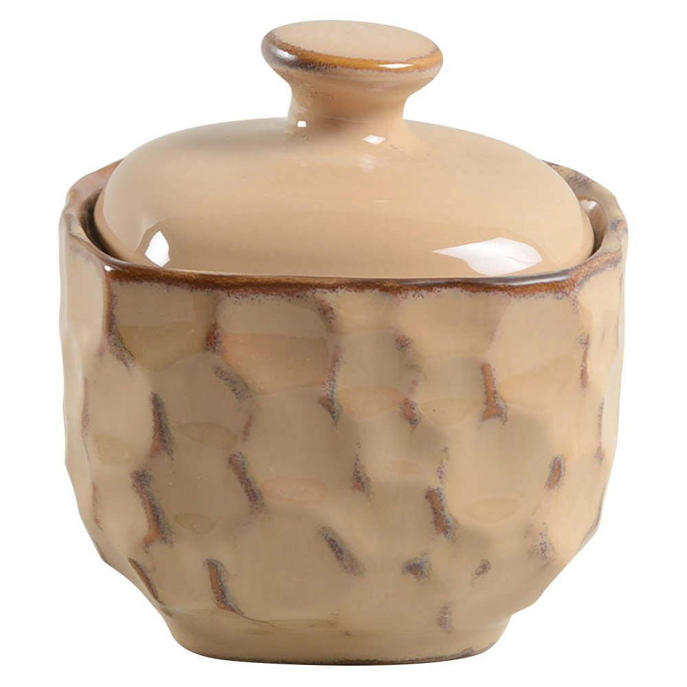 Continental Beige Sugar Bowl & Lid by Sango-1