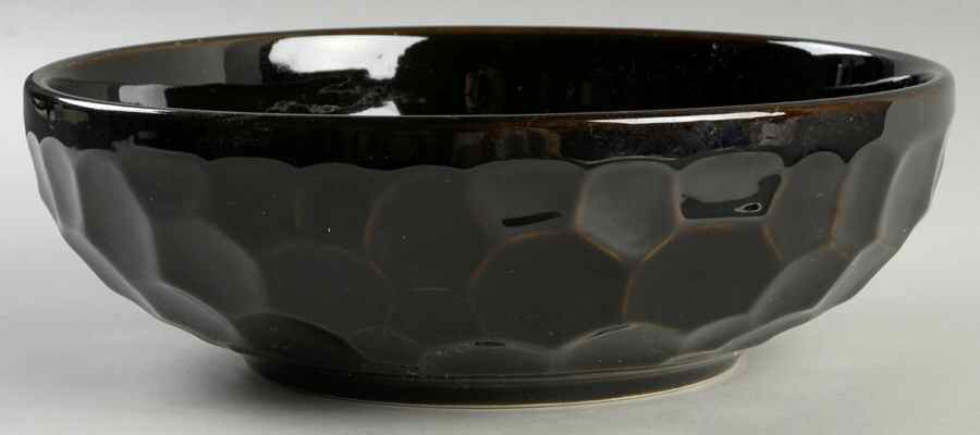 Continental Black 9" Round Vegetable Bowl by Sango-1