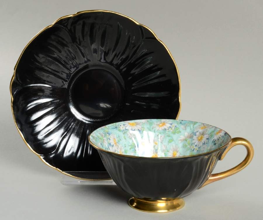 Marguerite (Oleander) Footed Cup & Saucer Set by Shelley-1