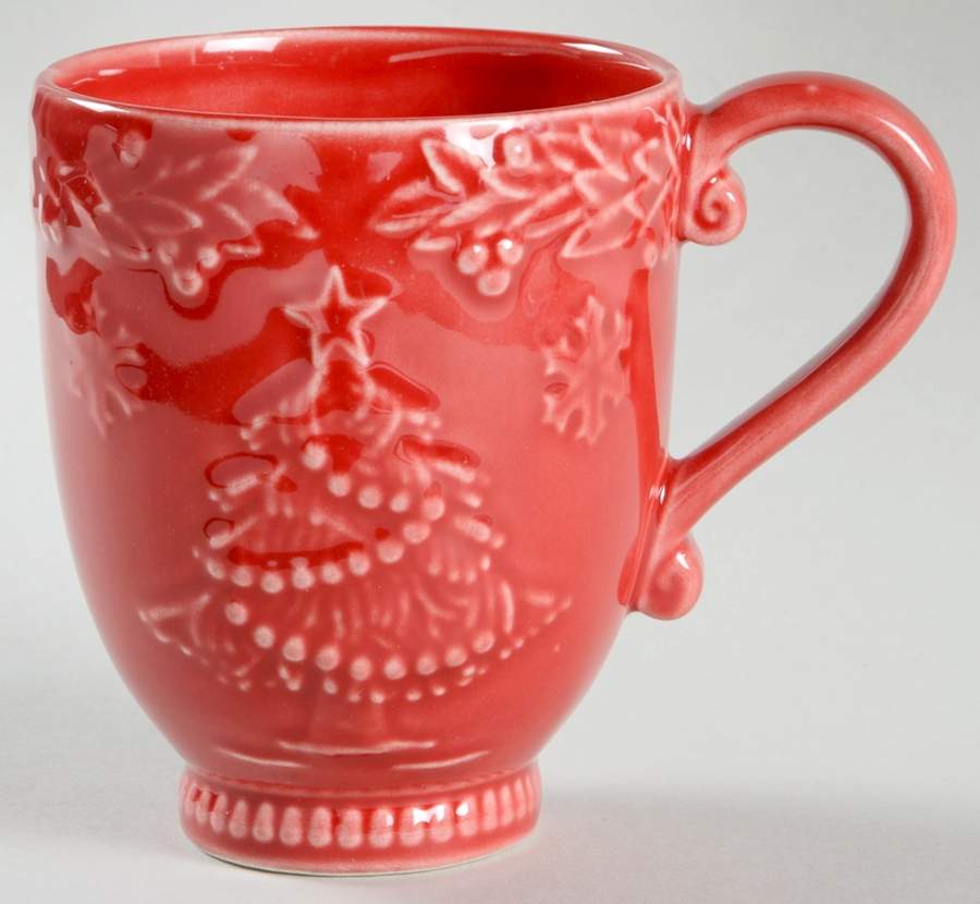 Holiday Tree Majolica Mug by Sur La Table-1