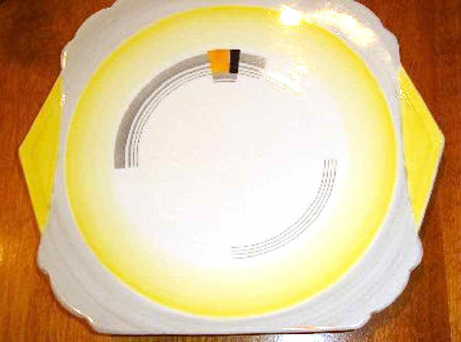 Blocks&Bands Handled Cake Plate by Shelley-1