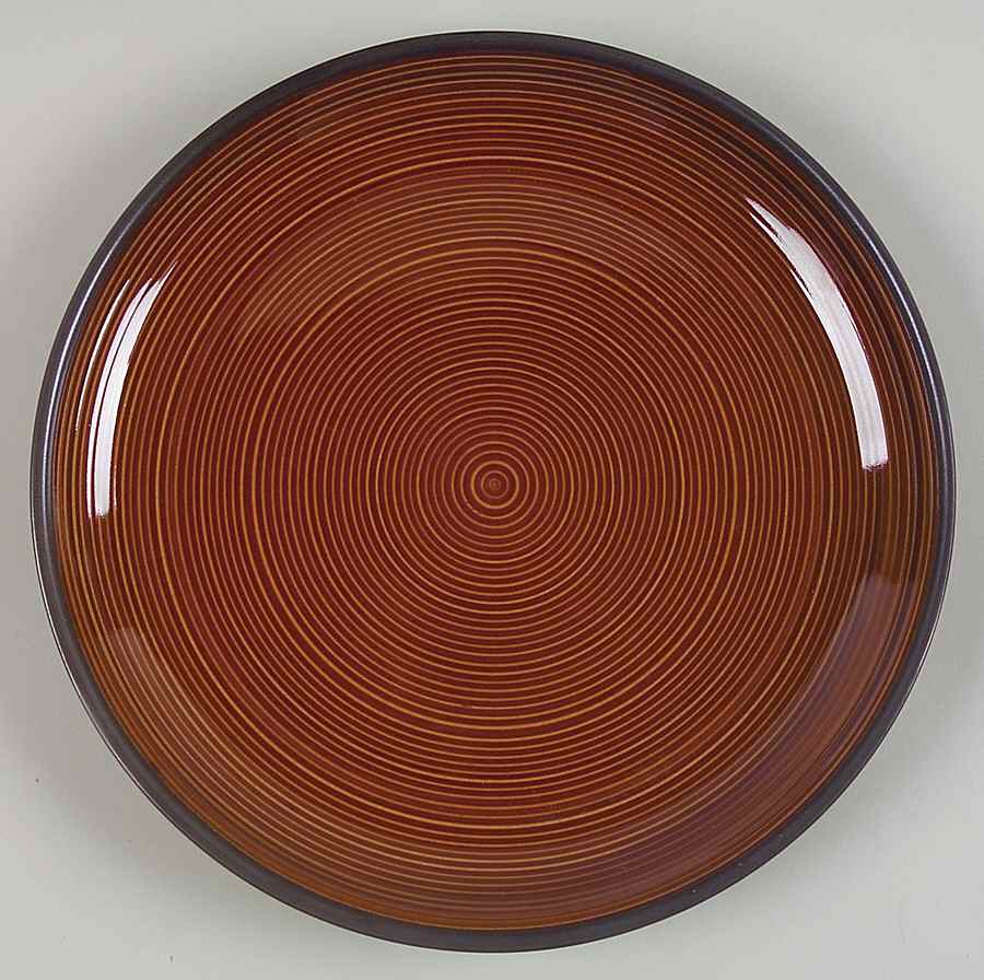 Orbit Brown Dinner Plate by Sango-1