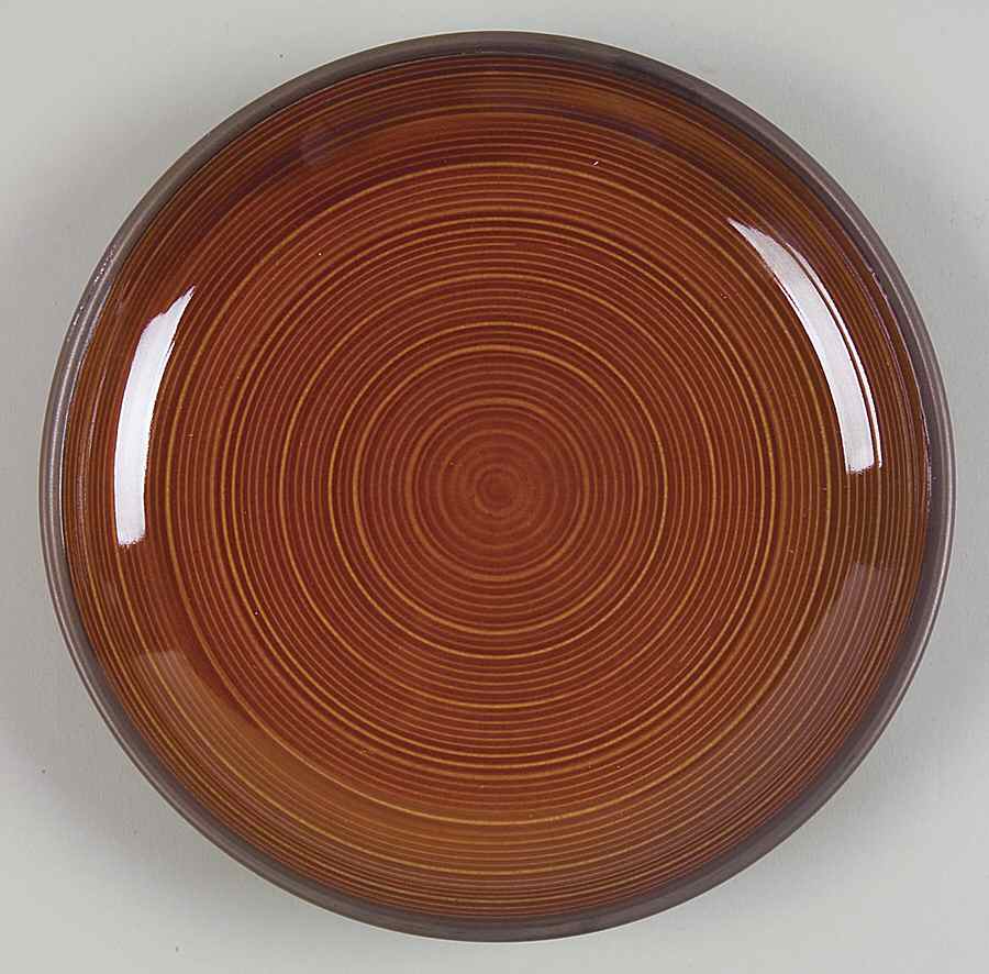 Orbit Brown Salad Plate by Sango-1